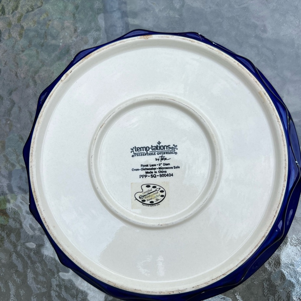 Blue and White Floral Ceramic Dish-Temptations - Picture 5 of 5